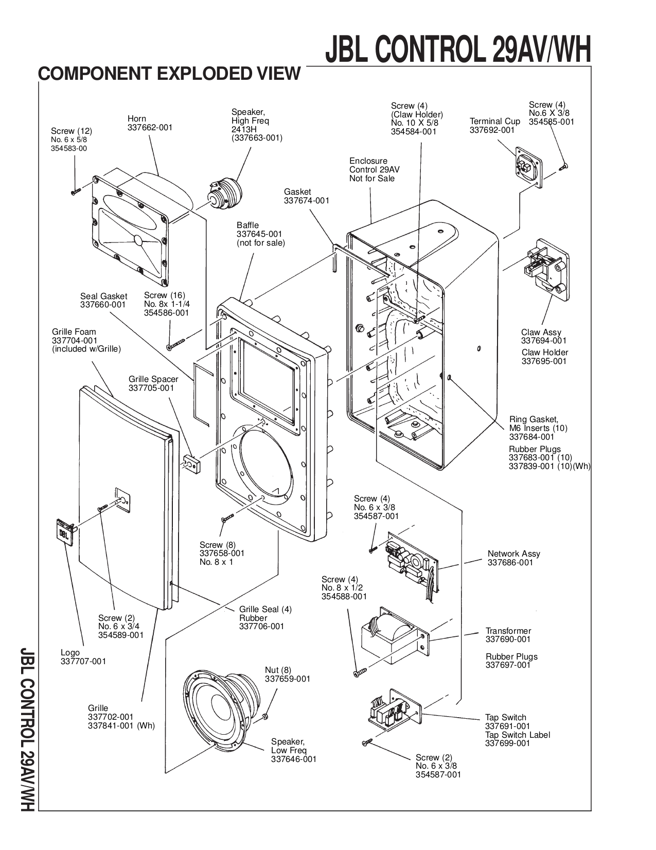 PDF manual for JBL Speaker Control Control 29AV